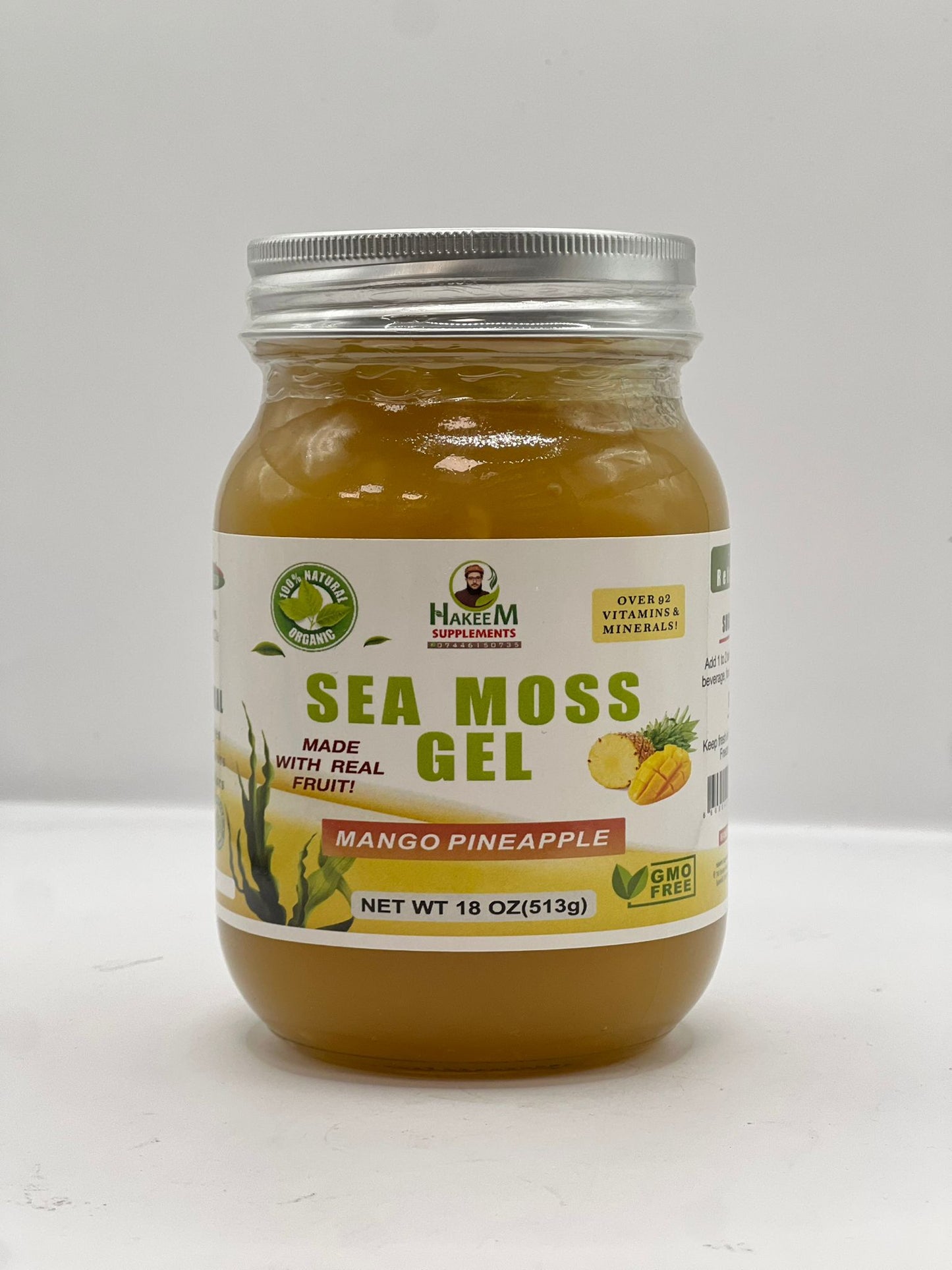Sea Moss Gel with Mango & Pineapple 513g - Hakeem Supplements